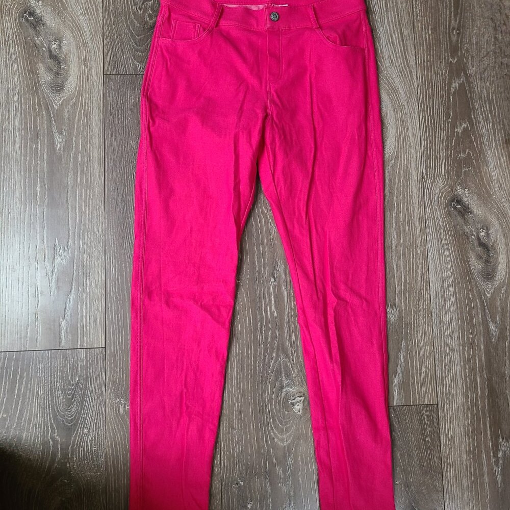 Yelete Hot Pink Pull on Pants Women's Jeggings Type Pants Size XL - Picture 3 of 5